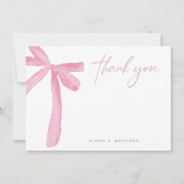 Pink Bow Brautparty Dankeskarte