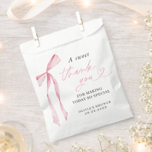 Pink Bow Brautparty Vielen Dank Geschenktütchen