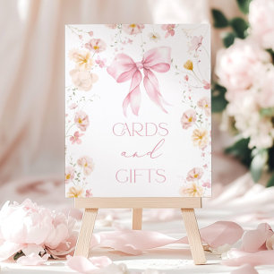 Pink Bow Cards und Geschenke Mädchen Dusche Poster