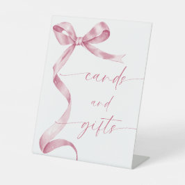 Pink Bow Cards und Geschenke Sockelschild