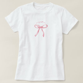 Pink bow cherry soft girl  T-Shirt