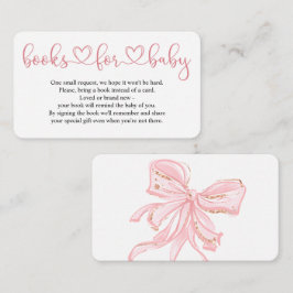 Pink Bow Chic Boy Baby Shooting Books for Baby Car Begleitkarte