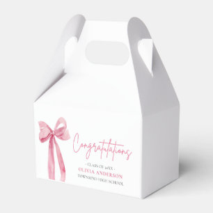 Pink Bow Coquette Abschluss Gratulation Geschenkschachtel