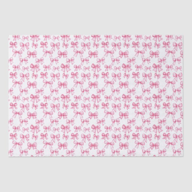 Pink Bow Coquette Ästhetische Babydusche Geburtsta Seidenpapier (Vorderseite)