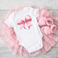 Pink Bow Coquette Baby Shoogramm