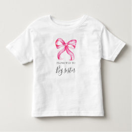 Pink Bow Coquette Babydusche Big Sister Kleinkind T-shirt