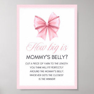 Pink Bow Coquette Babydusche Schild