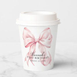 Pink Bow Coquette Bow Theme Pappbecher