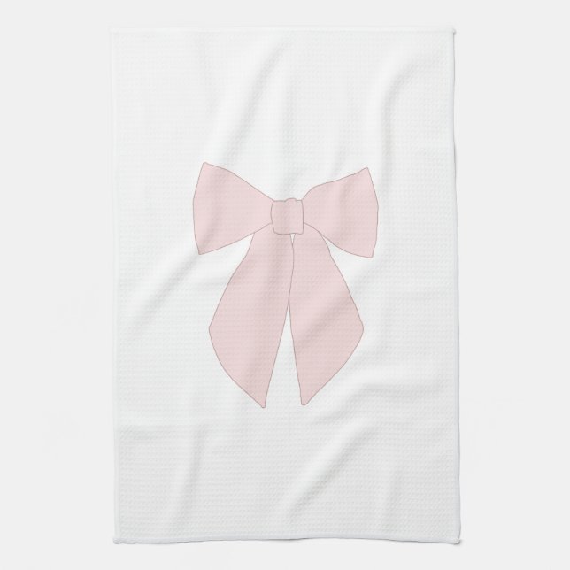 Pink Bow Coquette Geschirrtuch (Vertikal)