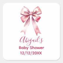 Pink Bow Coquette Girl Babydusche