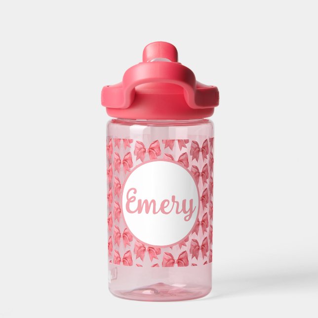Pink Bow Coquette Trinkflasche (Rückseite)
