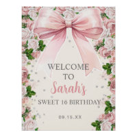 Pink Bow Coquette Vintag Sweet 16
