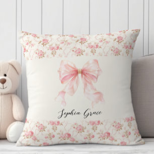 Pink Bow Cottage Florale Babyparty-Kinderzimmer-De Kissen