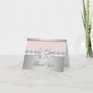 Pink Bow Cross Vielen Dank Dankeskarte