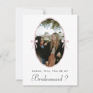 Pink Bow Custom Foto Sie werden meine Bridesmaid