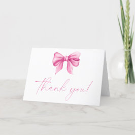 Pink Bow Danke Karte