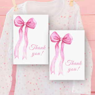 Pink Bow Danke Karte