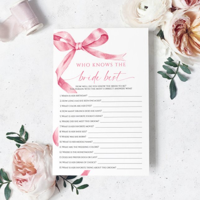 Pink Bow, der das beste Spiel der Braut kennt (Von Creator hochgeladen)