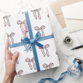 Pink Bow Doodle Geschenkpapier