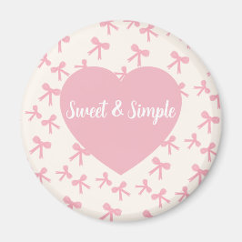 Pink Bow Dreams Kühlschrankmagnet Magnet