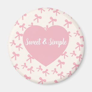 Pink Bow Dreams Kühlschrankmagnet Magnet