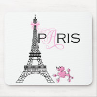 Pink Bow Eiffel Tower Paris Frankreich Poodle Chic