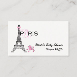 Pink Bow Eiffel Tower Paris Frankreich Windelturm Begleitkarte