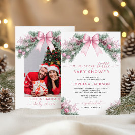 Pink Bow eine fröhliche kleine Babydusche Einladun Einladung