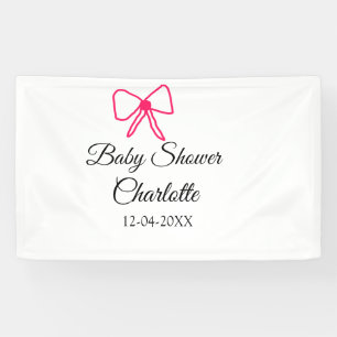 PINK BOW EINFACHE BABY DUSCHE HINZUFÜGEN NAME DATU BANNER