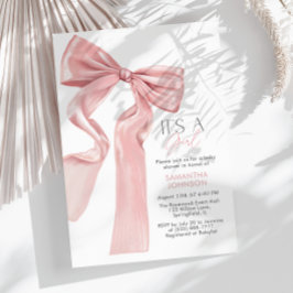 Pink Bow Es ist eine Girl Baby Dusche Einladung