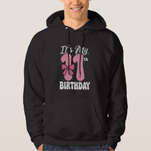 Pink Bow Es ist mein 1. Geburtstag Coquette Girls Hoodie