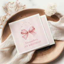 Pink Bow Extravagant ONE Girl 1. Geburtstag