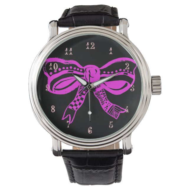 Pink Bow Fashion Watch Armbanduhr (Vorderseite)
