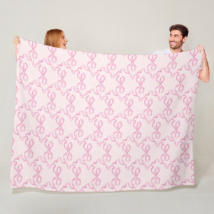 Pink Bow Fleece Blanke