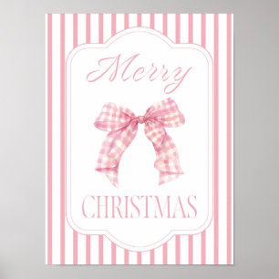 Pink Bow Frohe Weihnachtsgebäck Poster