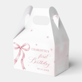Pink Bow Girl 1. Geburtstag Party Geschenkschachtel