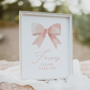 Pink Bow Girl Baby Duwer Favorit Schild