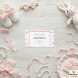 Pink Bow Girl Baby Shower – Cute & Fun Party Begleitkarte