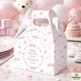 Pink Bow Girl Baby Shower – Cute & Fun Party Geschenkschachtel