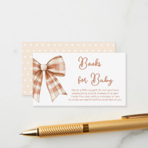 Pink Bow Girl Babydusche Bücher für Baby Begleitkarte