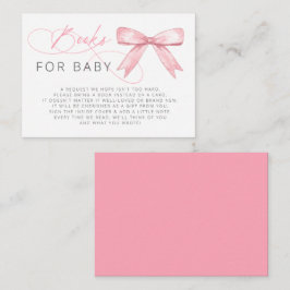 Pink Bow Girl Babydusche Buchungsanfrage Begleitkarte