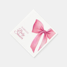 Pink Bow Girl Babydusche
