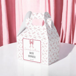 Pink Bow Girl Babydusche Wasserfarbe Geschenkschachtel