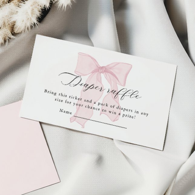 Pink Bow Girl Duschkopf Windelwanne Windelwanne Begleitkarte (Von Creator hochgeladen)