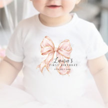 Pink Bow Girl First Birthday Party 