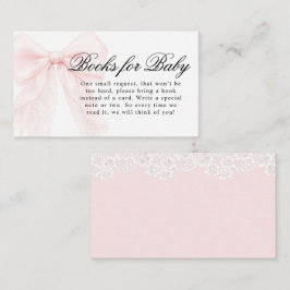 Pink Bow Girl Modern Baby Shower Begleitkarte