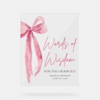 Pink Bow Graduation Party Ratgeber Worte der Weish