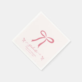 Pink Bow Graduation Party Serviette