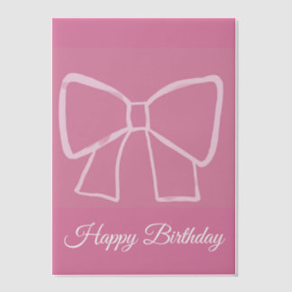 Pink Bow Happy Birthday -