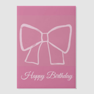 Pink Bow Happy Birthday -